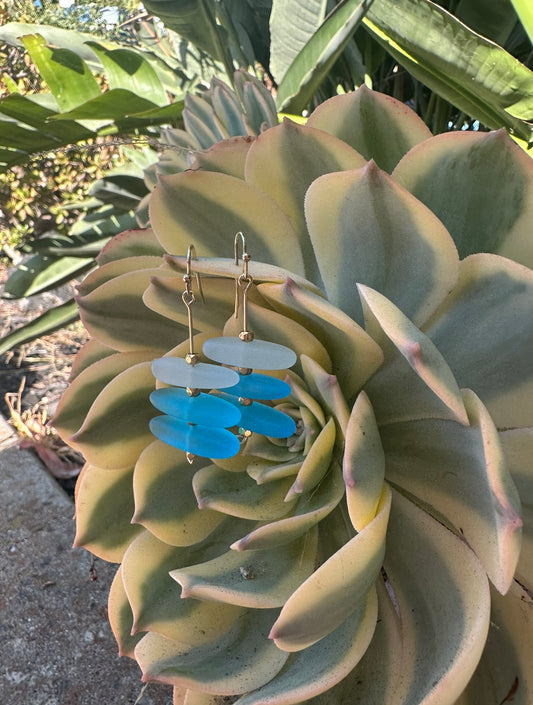 Sea Glass Ocean Earrings